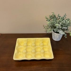 New Yellow Ceramic Egg Tray 🥚